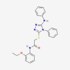 molecular formula C24H23N5O2S B3531044 2-[(5-anilino-4-phenyl-4H-1,2,4-triazol-3-yl)thio]-N-(2-ethoxyphenyl)acetamide 