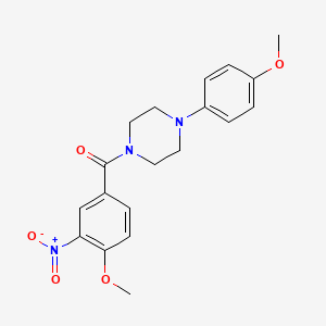 molecular formula C19H21N3O5 B3531052 1-(4-methoxy-3-nitrobenzoyl)-4-(4-methoxyphenyl)piperazine 