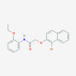 molecular formula C20H18BrNO3 B3531057 2-[(1-bromo-2-naphthyl)oxy]-N-(2-ethoxyphenyl)acetamide 