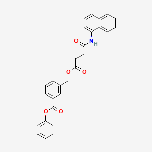 phenyl 3-({[4-(1-naphthylamino)-4-oxobutanoyl]oxy}methyl)benzoate