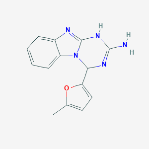 4-(5-Methyl-2-furyl)-1,4-dihydro[1,3,5]triazino[1,2-a]benzimidazol-2-amine