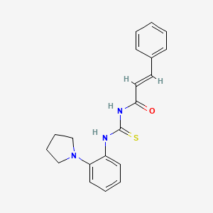 molecular formula C20H21N3OS B3531075 3-phenyl-N-({[2-(1-pyrrolidinyl)phenyl]amino}carbonothioyl)acrylamide 