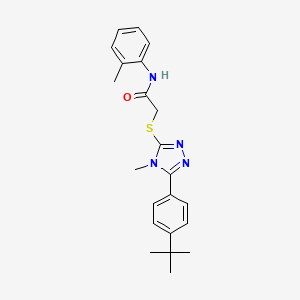 molecular formula C22H26N4OS B3531080 2-{[5-(4-tert-butylphenyl)-4-methyl-4H-1,2,4-triazol-3-yl]thio}-N-(2-methylphenyl)acetamide 