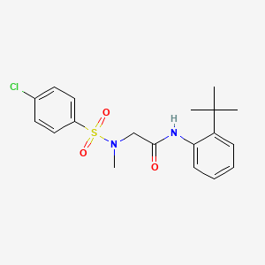 N~1~-(2-tert-butylphenyl)-N~2~-[(4-chlorophenyl)sulfonyl]-N~2~-methylglycinamide