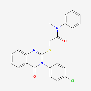 molecular formula C23H18ClN3O2S B3531099 2-{[3-(4-chlorophenyl)-4-oxo-3,4-dihydro-2-quinazolinyl]thio}-N-methyl-N-phenylacetamide 