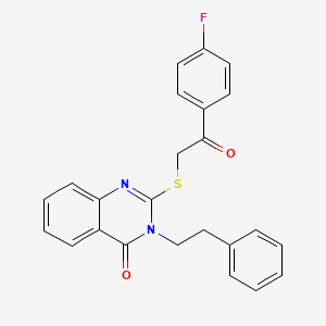 2-{[2-(4-fluorophenyl)-2-oxoethyl]thio}-3-(2-phenylethyl)-4(3H)-quinazolinone