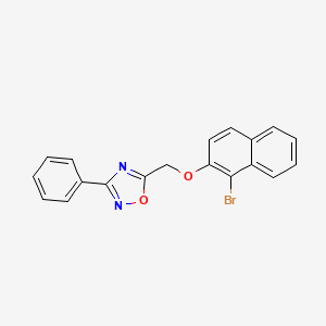 5-{[(1-bromo-2-naphthyl)oxy]methyl}-3-phenyl-1,2,4-oxadiazole