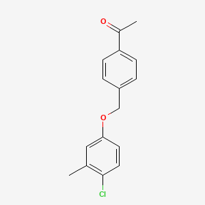 molecular formula C16H15ClO2 B3531136 1-{4-[(4-chloro-3-methylphenoxy)methyl]phenyl}ethanone 