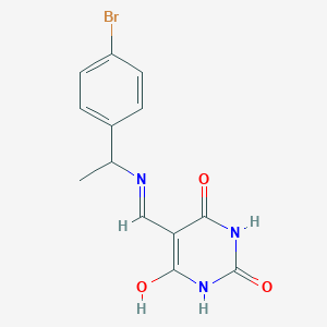 5-({[1-(4-bromophenyl)ethyl]amino}methylene)-2,4,6(1H,3H,5H)-pyrimidinetrione