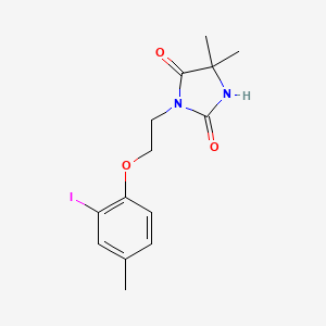 3-[2-(2-iodo-4-methylphenoxy)ethyl]-5,5-dimethyl-2,4-imidazolidinedione