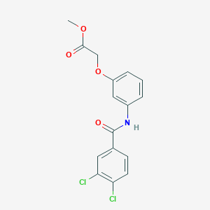 molecular formula C16H13Cl2NO4 B3531166 methyl {3-[(3,4-dichlorobenzoyl)amino]phenoxy}acetate 