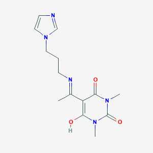 5-(1-{[3-(1H-imidazol-1-yl)propyl]amino}ethylidene)-1,3-dimethyl-2,4,6(1H,3H,5H)-pyrimidinetrione