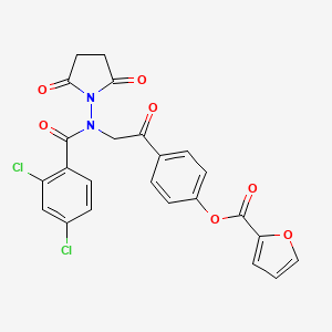 4-[N-(2,4-dichlorobenzoyl)-N-(2,5-dioxo-1-pyrrolidinyl)glycyl]phenyl 2-furoate