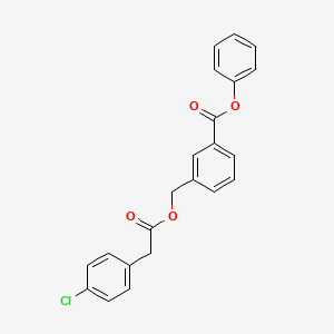 molecular formula C22H17ClO4 B3531181 phenyl 3-({[(4-chlorophenyl)acetyl]oxy}methyl)benzoate 