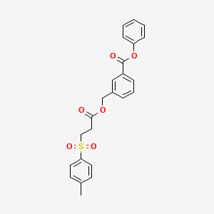 molecular formula C24H22O6S B3531184 phenyl 3-[({3-[(4-methylphenyl)sulfonyl]propanoyl}oxy)methyl]benzoate 