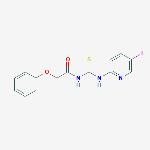 molecular formula C15H14IN3O2S B3531205 N-{[(5-iodo-2-pyridinyl)amino]carbonothioyl}-2-(2-methylphenoxy)acetamide 