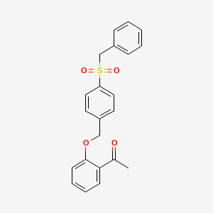 molecular formula C22H20O4S B3531207 1-(2-{[4-(benzylsulfonyl)benzyl]oxy}phenyl)ethanone 