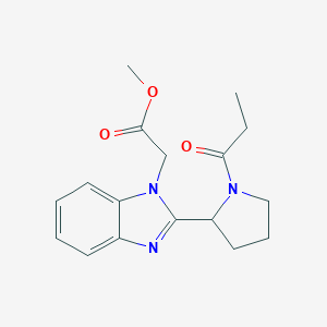 Methyl 2-[2-(1-propanoylpyrrolidin-2-yl)benzimidazolyl]acetate