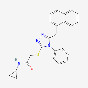 N-cyclopropyl-2-{[5-(1-naphthylmethyl)-4-phenyl-4H-1,2,4-triazol-3-yl]thio}acetamide