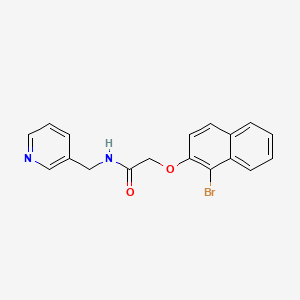 2-[(1-bromo-2-naphthyl)oxy]-N-(3-pyridinylmethyl)acetamide