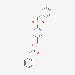 molecular formula C22H20O4S B3531283 4-(benzylsulfonyl)benzyl phenylacetate 