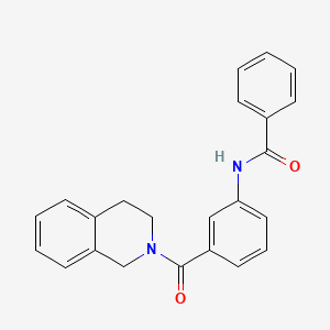 molecular formula C23H20N2O2 B3531320 N-[3-(3,4-dihydro-2(1H)-isoquinolinylcarbonyl)phenyl]benzamide 