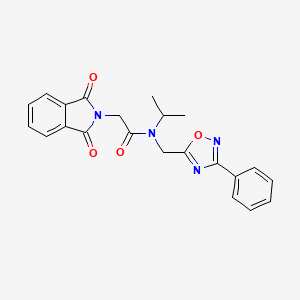 molecular formula C22H20N4O4 B3531330 2-(1,3-dioxo-1,3-dihydro-2H-isoindol-2-yl)-N-isopropyl-N-[(3-phenyl-1,2,4-oxadiazol-5-yl)methyl]acetamide 