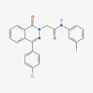 molecular formula C23H18ClN3O2 B3531331 2-[4-(4-chlorophenyl)-1-oxo-2(1H)-phthalazinyl]-N-(3-methylphenyl)acetamide 