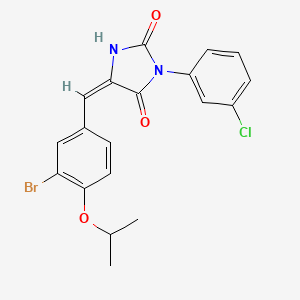 5-(3-bromo-4-isopropoxybenzylidene)-3-(3-chlorophenyl)-2,4-imidazolidinedione