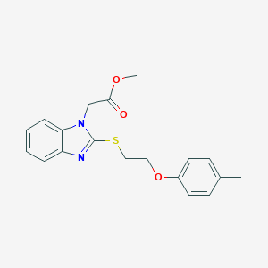 methyl 2-(2-{[2-(4-methylphenoxy)ethyl]sulfanyl}-1H-1,3-benzodiazol-1-yl)acetate