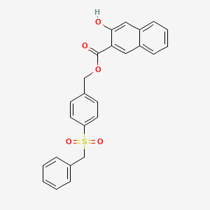 molecular formula C25H20O5S B3531367 4-(benzylsulfonyl)benzyl 3-hydroxy-2-naphthoate 