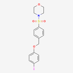 molecular formula C17H18INO4S B3531394 4-({4-[(4-iodophenoxy)methyl]phenyl}sulfonyl)morpholine 