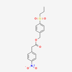 molecular formula C18H19NO6S B3531406 4-(propylsulfonyl)benzyl (4-nitrophenyl)acetate 