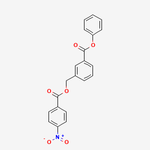 molecular formula C21H15NO6 B3531417 phenyl 3-{[(4-nitrobenzoyl)oxy]methyl}benzoate 