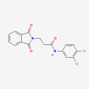 molecular formula C17H12Cl2N2O3 B3531422 N-(3,4-dichlorophenyl)-3-(1,3-dioxo-1,3-dihydro-2H-isoindol-2-yl)propanamide 