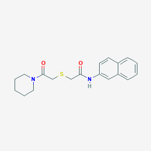 molecular formula C19H22N2O2S B3531435 N-2-naphthyl-2-{[2-oxo-2-(1-piperidinyl)ethyl]thio}acetamide 