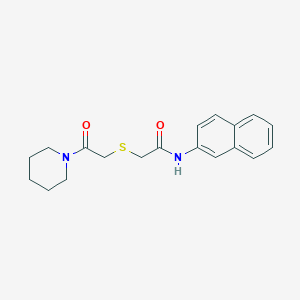 N-2-naphthyl-2-{[2-oxo-2-(1-piperidinyl)ethyl]thio}acetamide