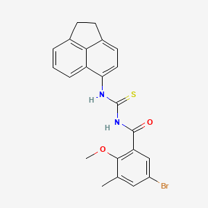 molecular formula C22H19BrN2O2S B3531447 5-bromo-N-[(1,2-dihydro-5-acenaphthylenylamino)carbonothioyl]-2-methoxy-3-methylbenzamide 