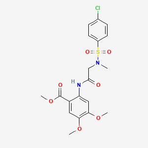 molecular formula C19H21ClN2O7S B3531448 methyl 2-({N-[(4-chlorophenyl)sulfonyl]-N-methylglycyl}amino)-4,5-dimethoxybenzoate 