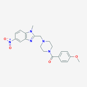 (4-Methoxyphenyl)-[4-[(1-methyl-5-nitrobenzimidazol-2-yl)methyl]piperazin-1-yl]methanone