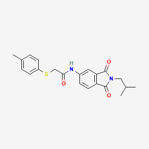 N-(2-isobutyl-1,3-dioxo-2,3-dihydro-1H-isoindol-5-yl)-2-[(4-methylphenyl)thio]acetamide