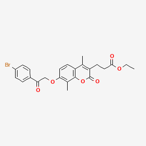 ethyl 3-{7-[2-(4-bromophenyl)-2-oxoethoxy]-4,8-dimethyl-2-oxo-2H-chromen-3-yl}propanoate