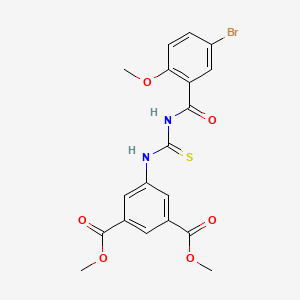 dimethyl 5-({[(5-bromo-2-methoxybenzoyl)amino]carbonothioyl}amino)isophthalate