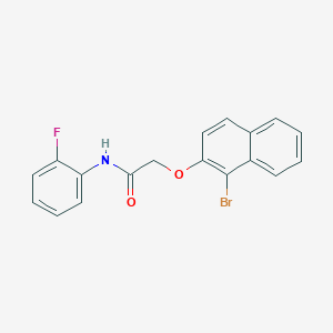 2-[(1-bromo-2-naphthyl)oxy]-N-(2-fluorophenyl)acetamide