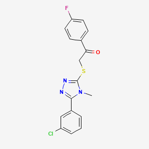2-{[5-(3-chlorophenyl)-4-methyl-4H-1,2,4-triazol-3-yl]thio}-1-(4-fluorophenyl)ethanone