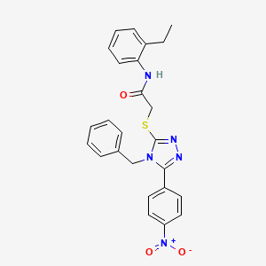 2-{[4-benzyl-5-(4-nitrophenyl)-4H-1,2,4-triazol-3-yl]thio}-N-(2-ethylphenyl)acetamide