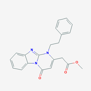 Methyl [4-oxo-1-(2-phenylethyl)-1,4-dihydropyrimido[1,2-a]benzimidazol-2-yl]acetate