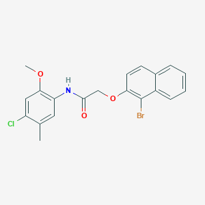 2-[(1-bromo-2-naphthyl)oxy]-N-(4-chloro-2-methoxy-5-methylphenyl)acetamide