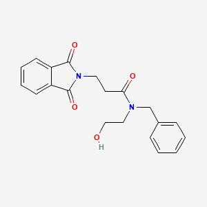 molecular formula C20H20N2O4 B3531570 N-benzyl-3-(1,3-dioxo-1,3-dihydro-2H-isoindol-2-yl)-N-(2-hydroxyethyl)propanamide 