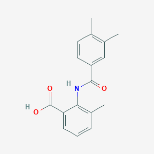 molecular formula C17H17NO3 B3531578 2-[(3,4-dimethylbenzoyl)amino]-3-methylbenzoic acid 